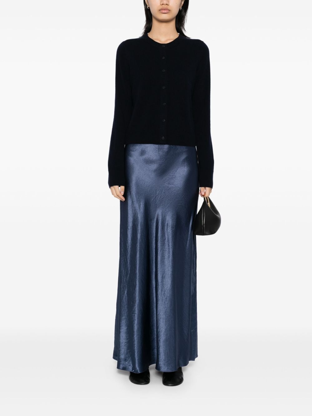 tipped half moon cardigan - 2