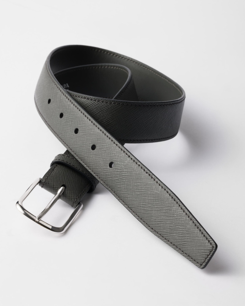 Prada Saffiano leather belt strap outlook