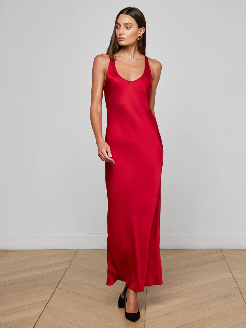 Akiya Satin Maxi Dress - 1