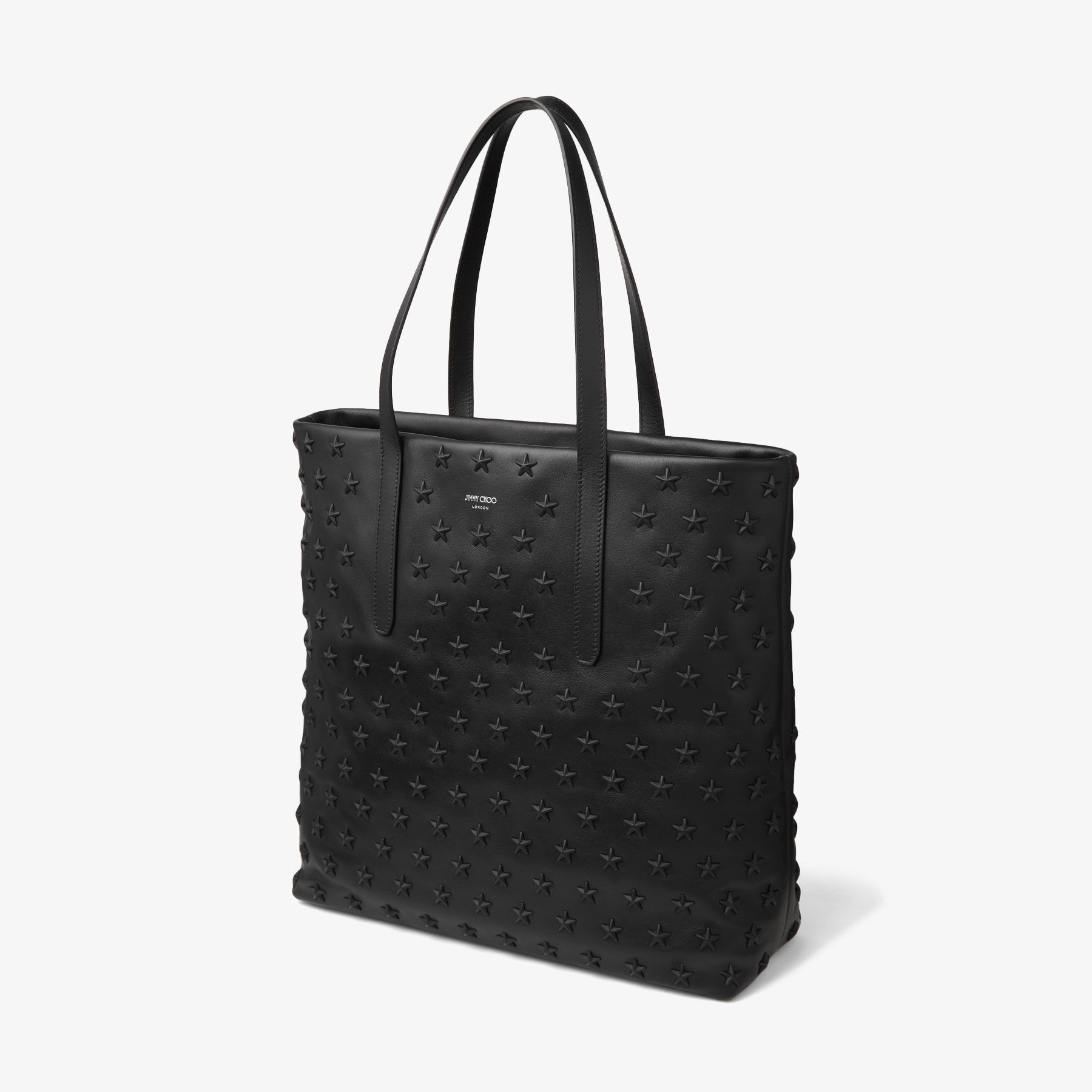 Pimlico/S N/S
Black Leather Tote Bag with Stars - 2