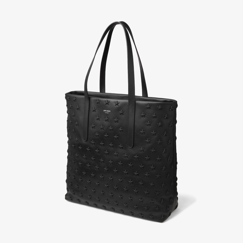 JIMMY CHOO Pimlico/S N/S
Black Leather Tote Bag with Stars outlook