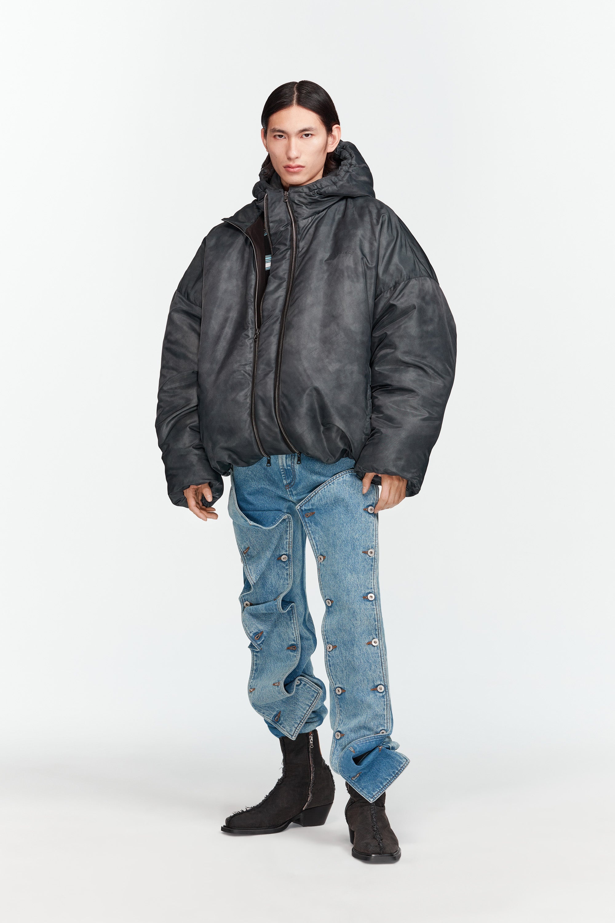 Double Collar Puffer Jacket - 5