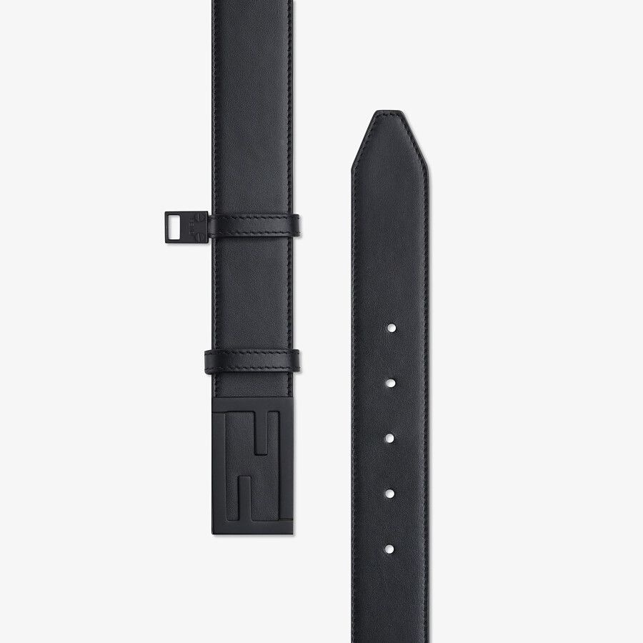 Black leather belt - 2