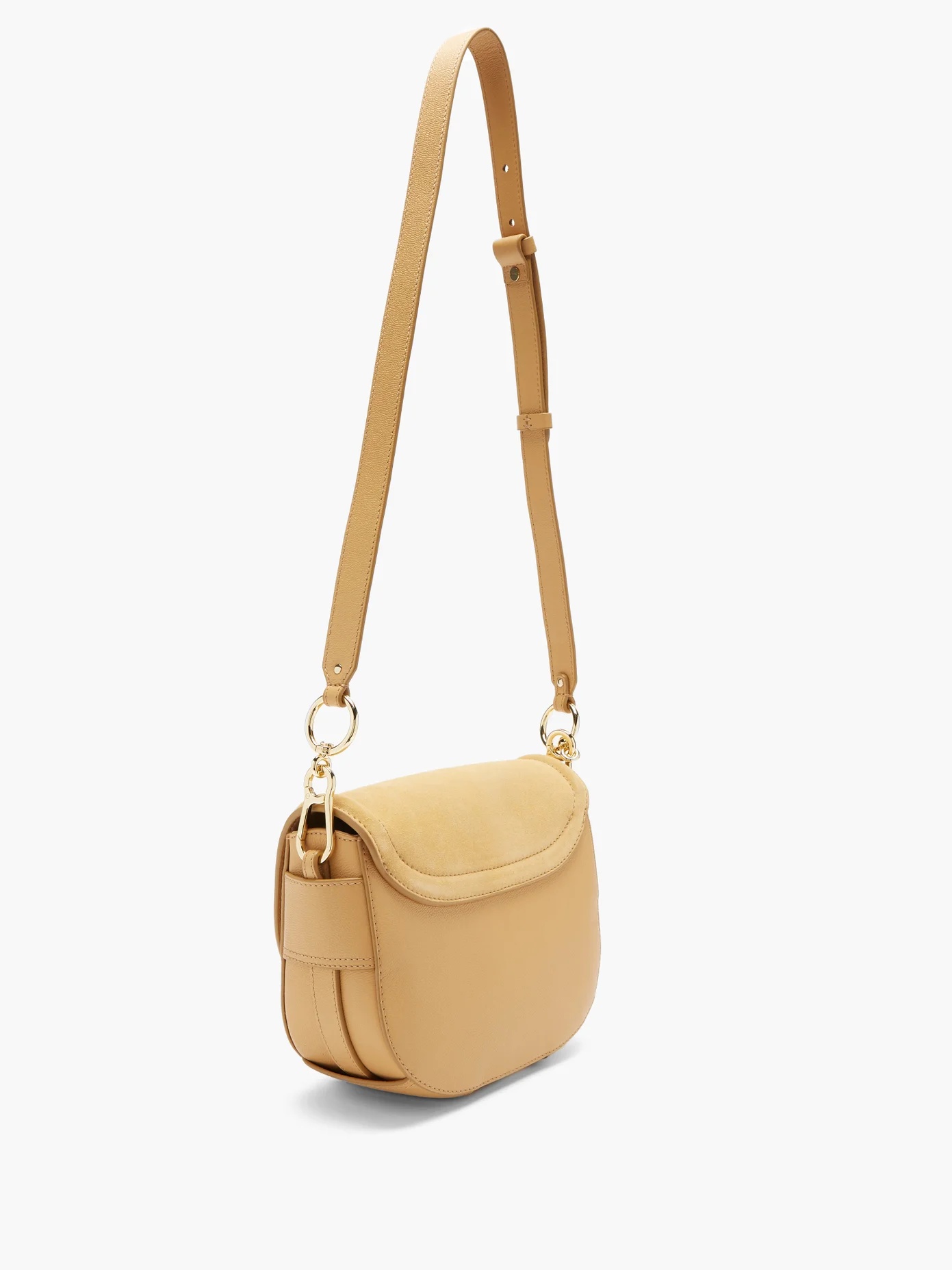 Mara small suede and leather cross-body bag - 4