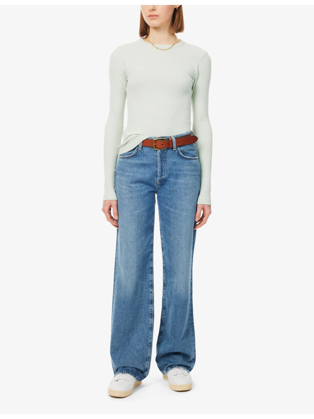 Annina wide-leg mid-rise recycled-denim jeans - 2