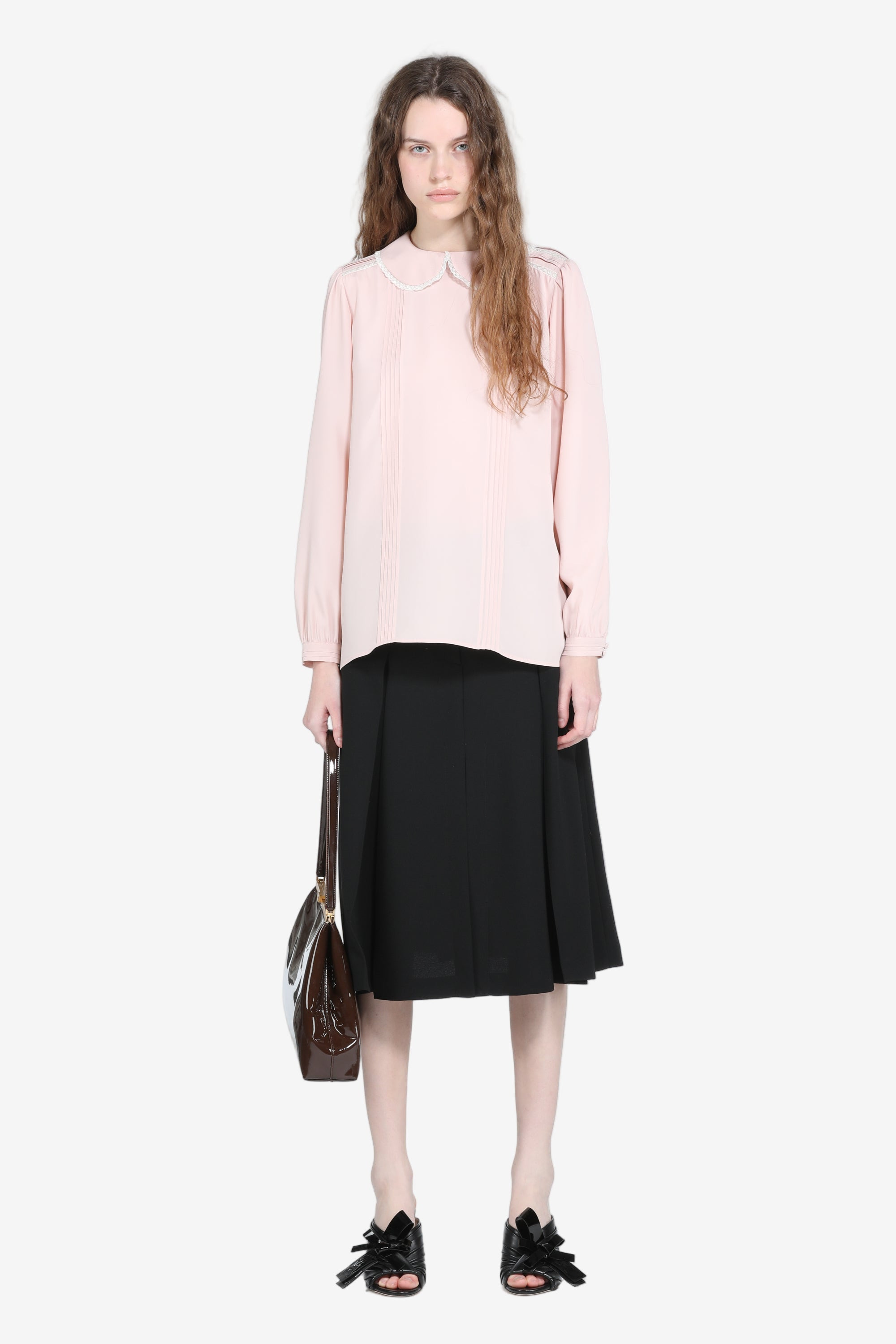 BLOUSE WITH ROUND COLLAR - 4