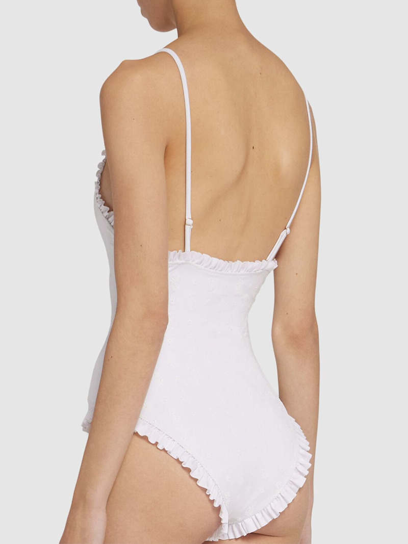 Ruffled nylon bodysuit - 4