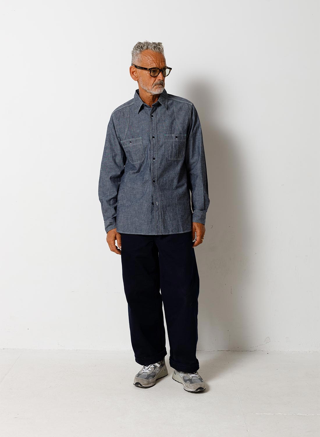 New Medical Shirt in Indigo - 3