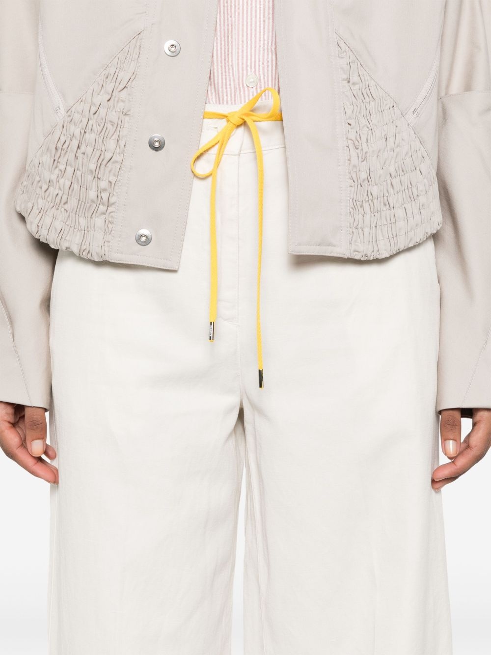 contrasting-belt trousers - 5