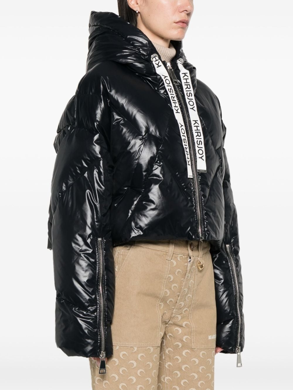 Khris cropped shiny jacket - 3