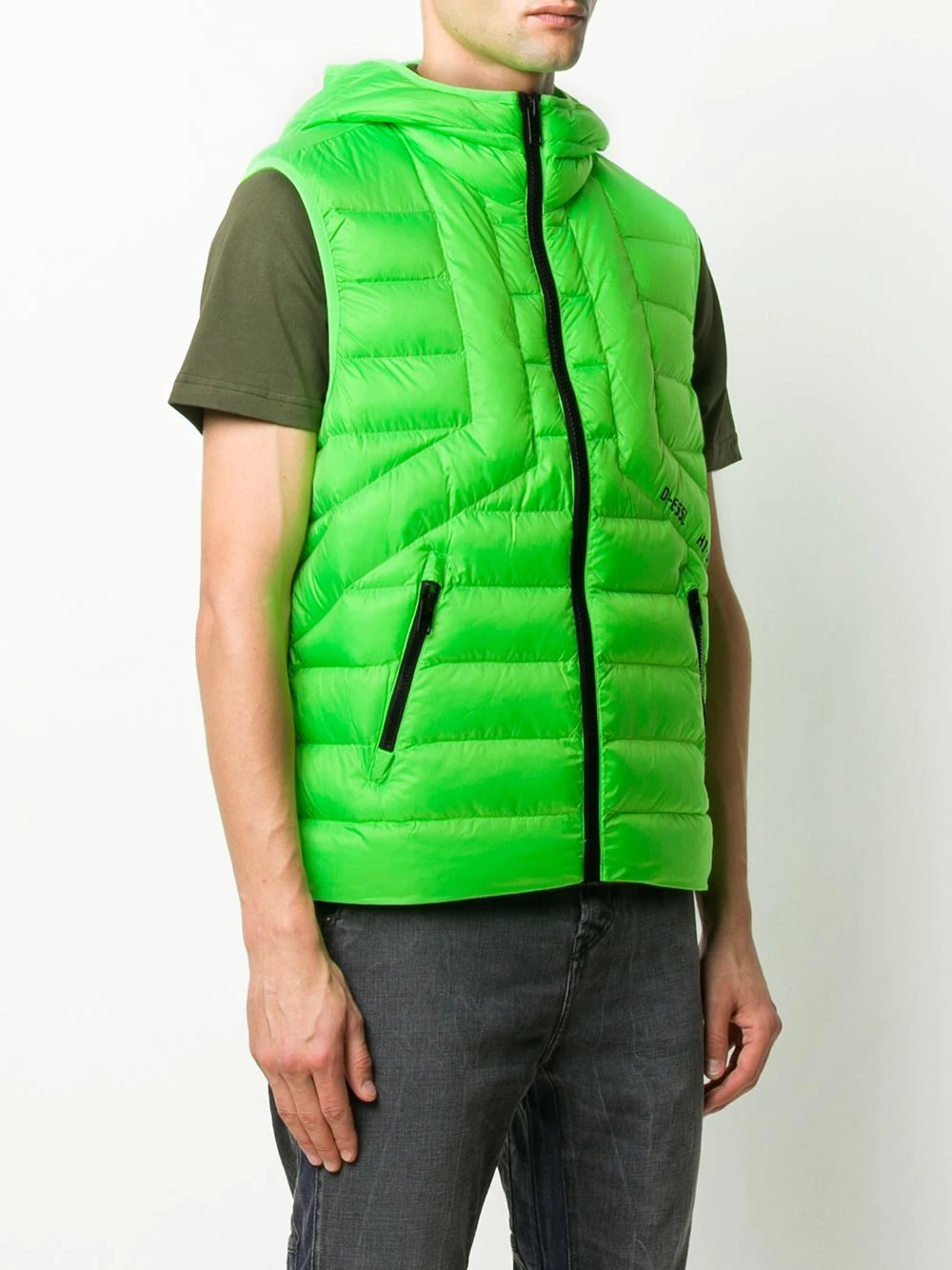 quilted hooded gilet - 3