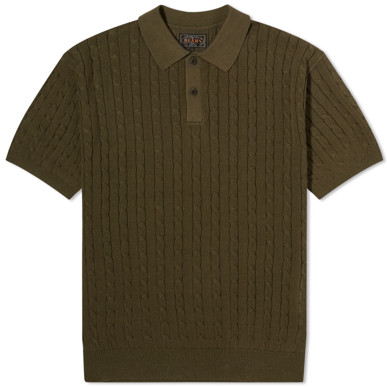 Beams Plus Cable Knit Polo - 1