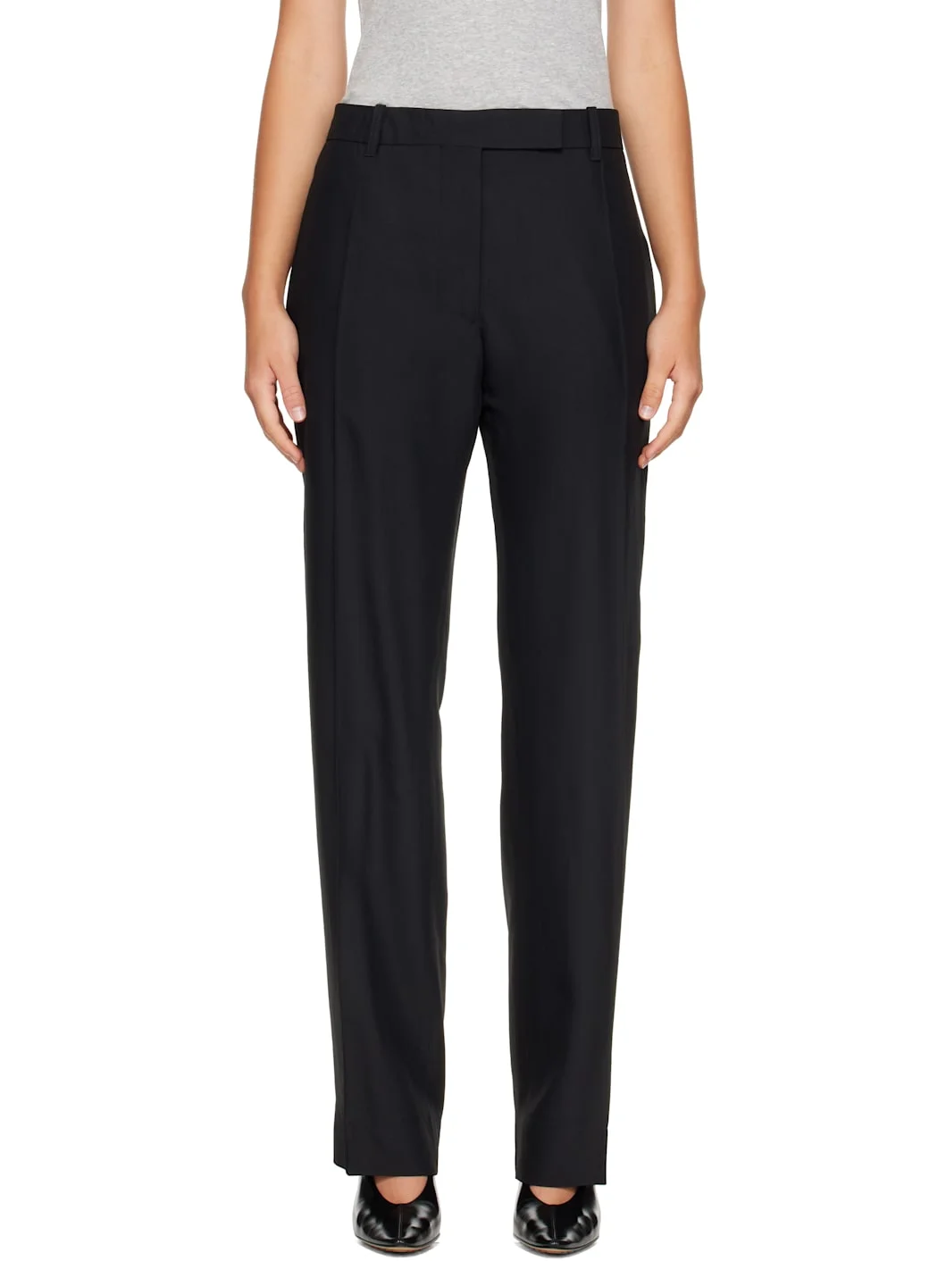 Black Quarte Tailored Trousers - 1
