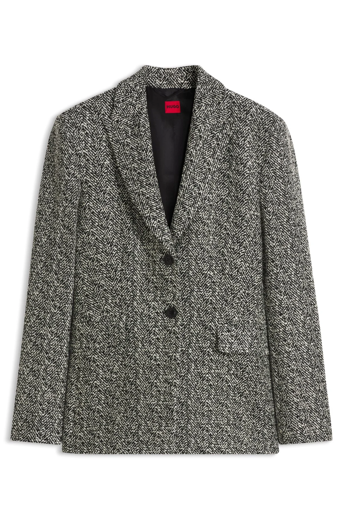 REGULAR-FIT HERRINGBONE BLAZER - 1