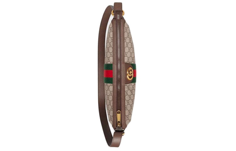 (WMNS) Gucci Ophidia Logo Stripe Webbing Canvas Shoulder Messenger Bag Small / Brown 598125-9IK3T-87 - 6