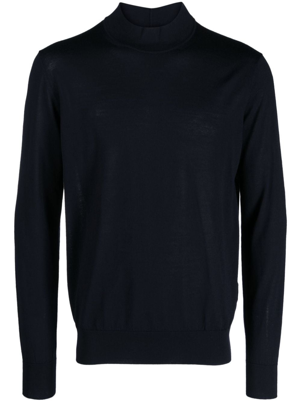 mock-neck virgin wool jumper - 1