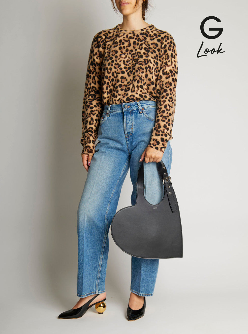 Coperni Women 'Belt Heart' Black Handbag With Heart Shaped Design And Adjustable Belted Handle In Le - 6