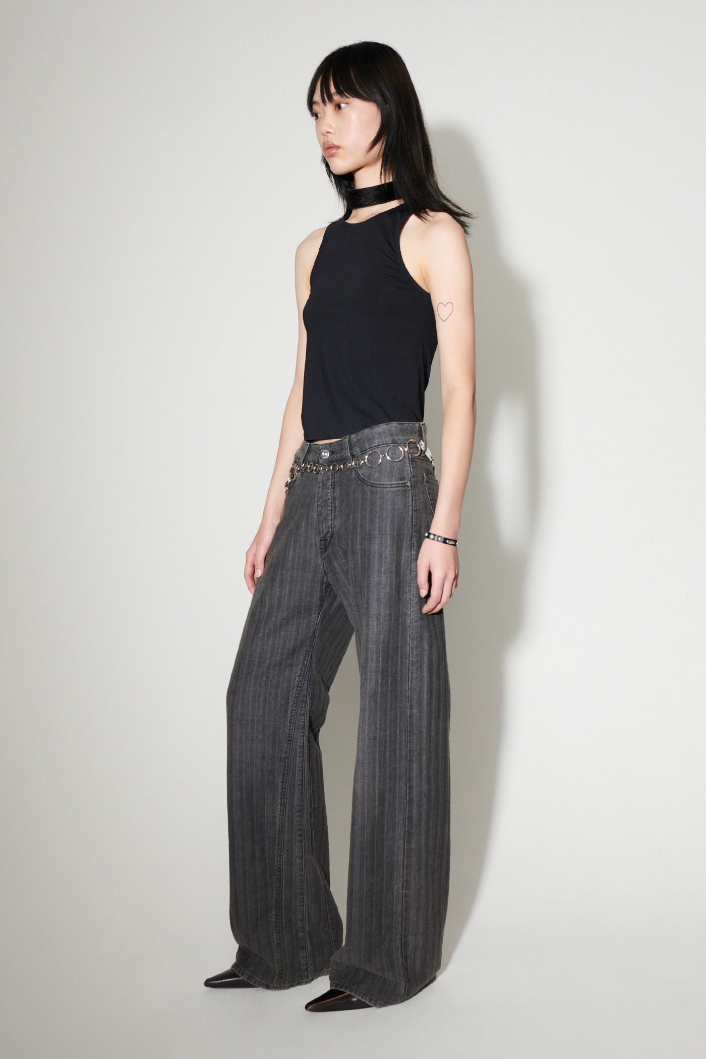 Treble Cut Washed Grey Torino Stripe - 3