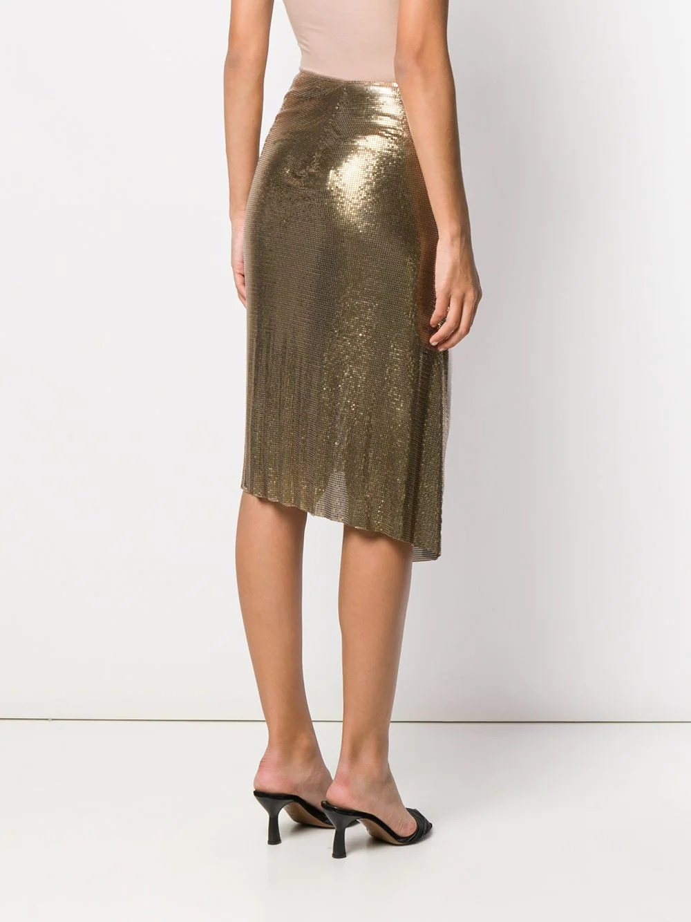 metallic ruched skirt - 4