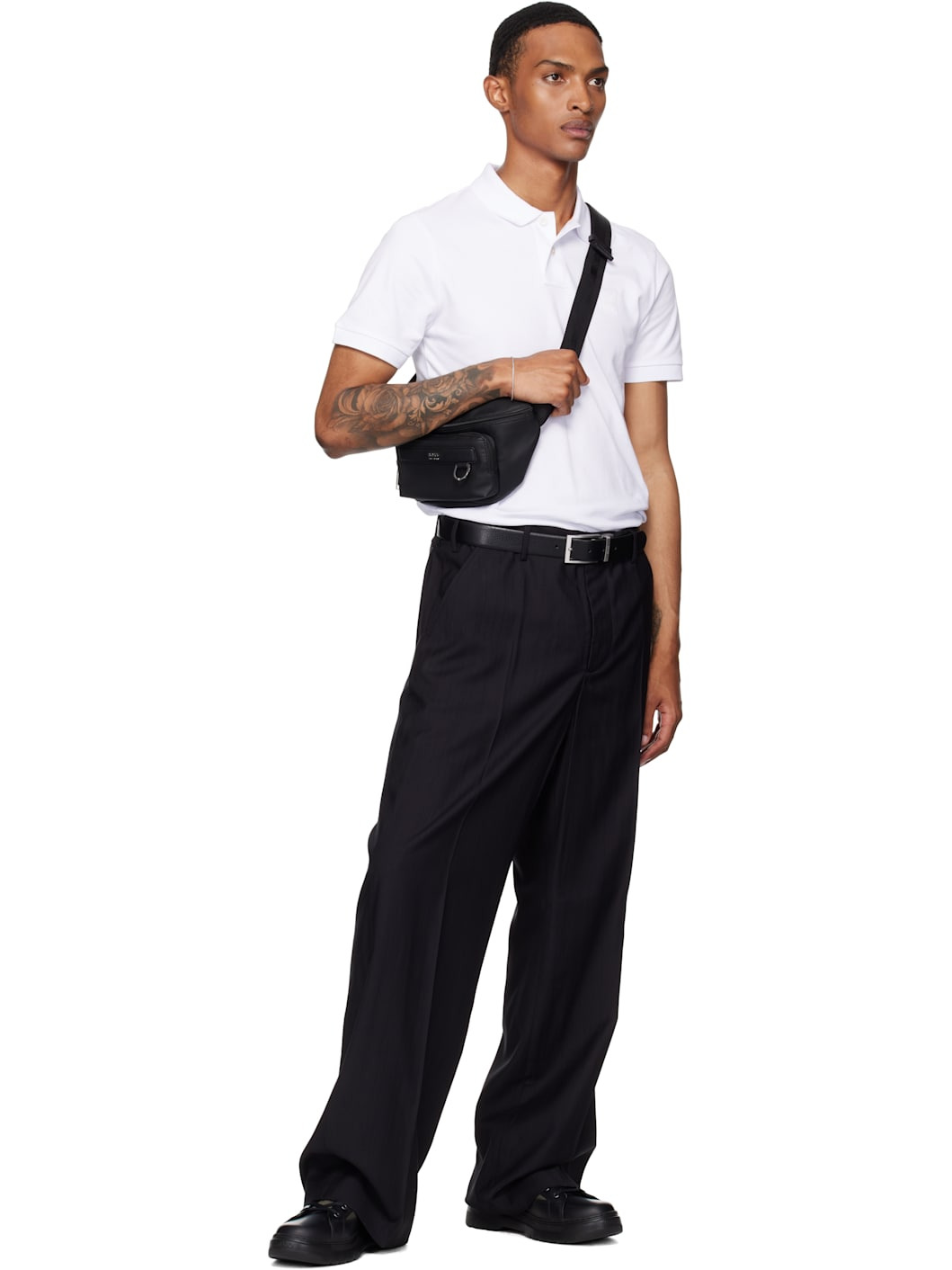 Black Logo Trim Belt Bag - 4