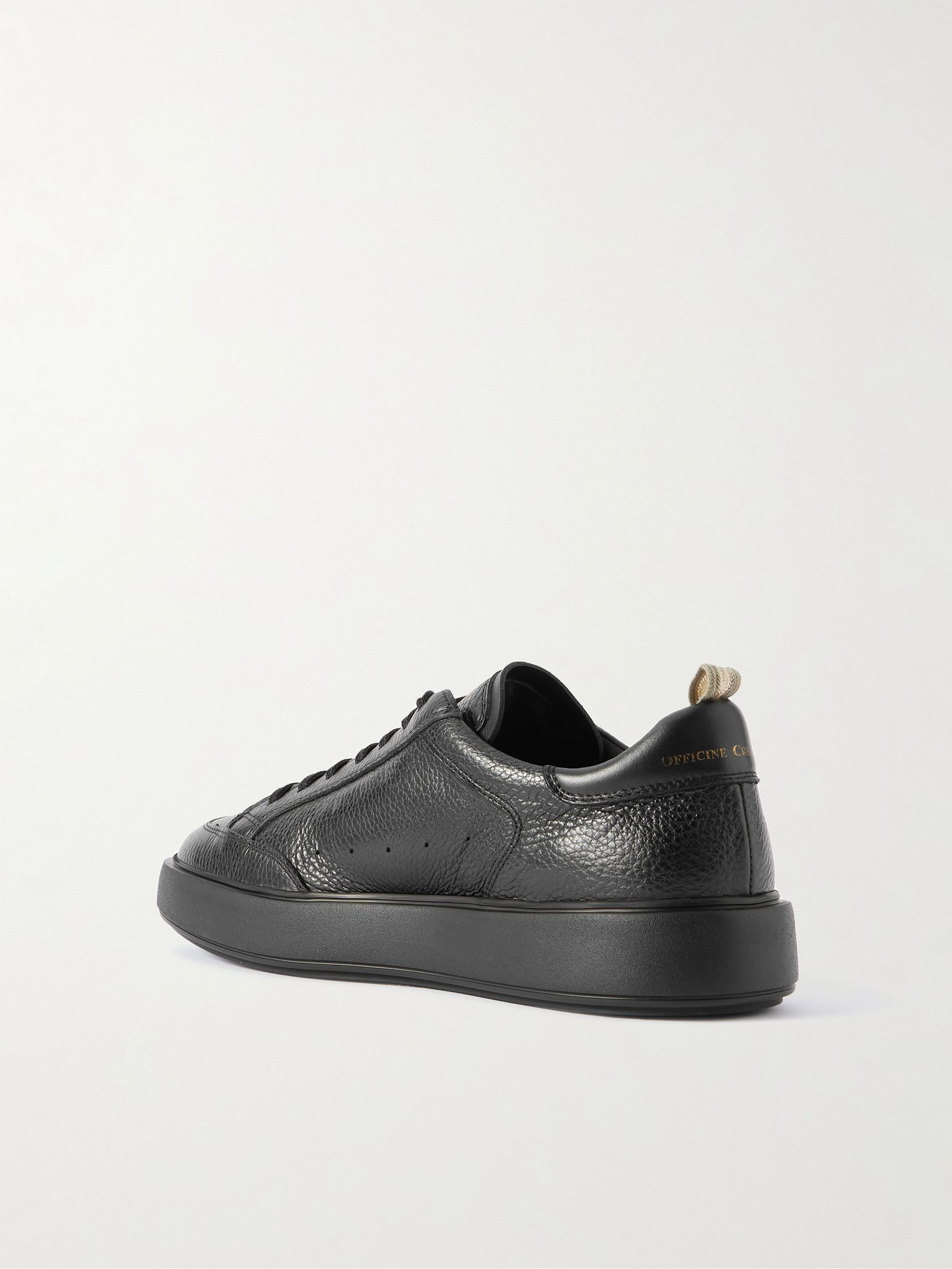 Sequel 001 Full-Grain Leather Sneakers Black - 4
