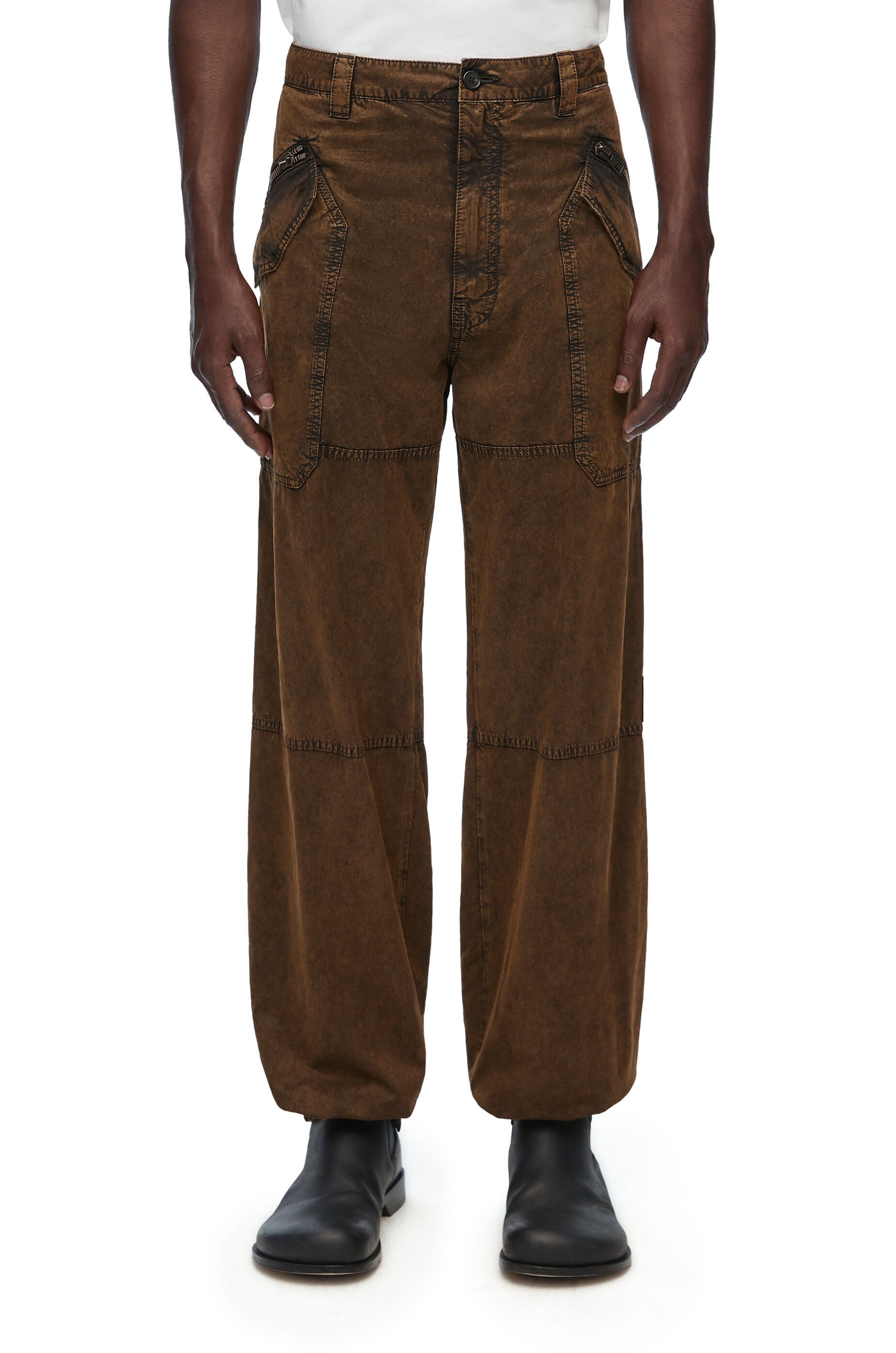 Cargo trousers in technical cotton - 3