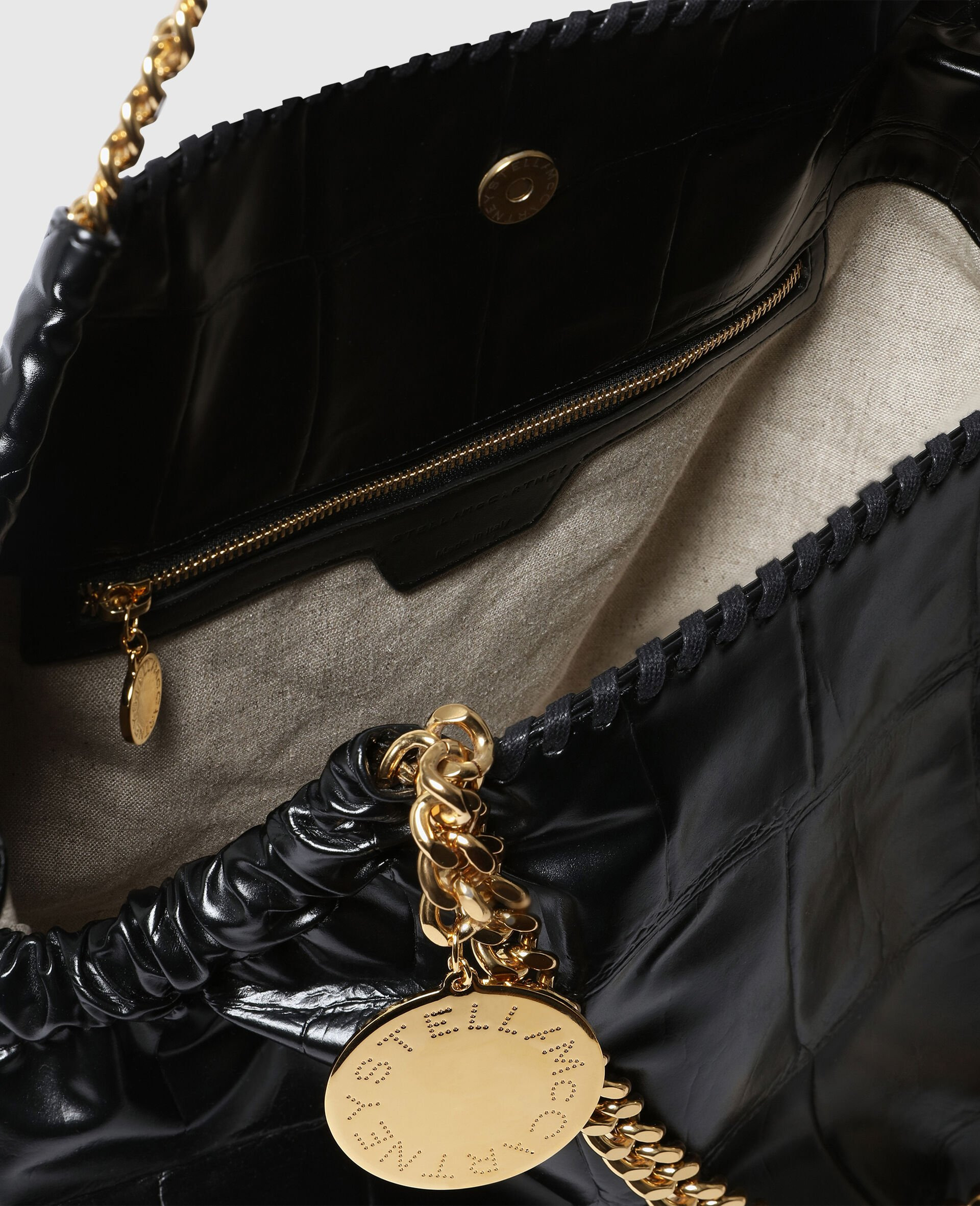 Falabella Crocodile-Embossed Drawstring Tote Bag - 5