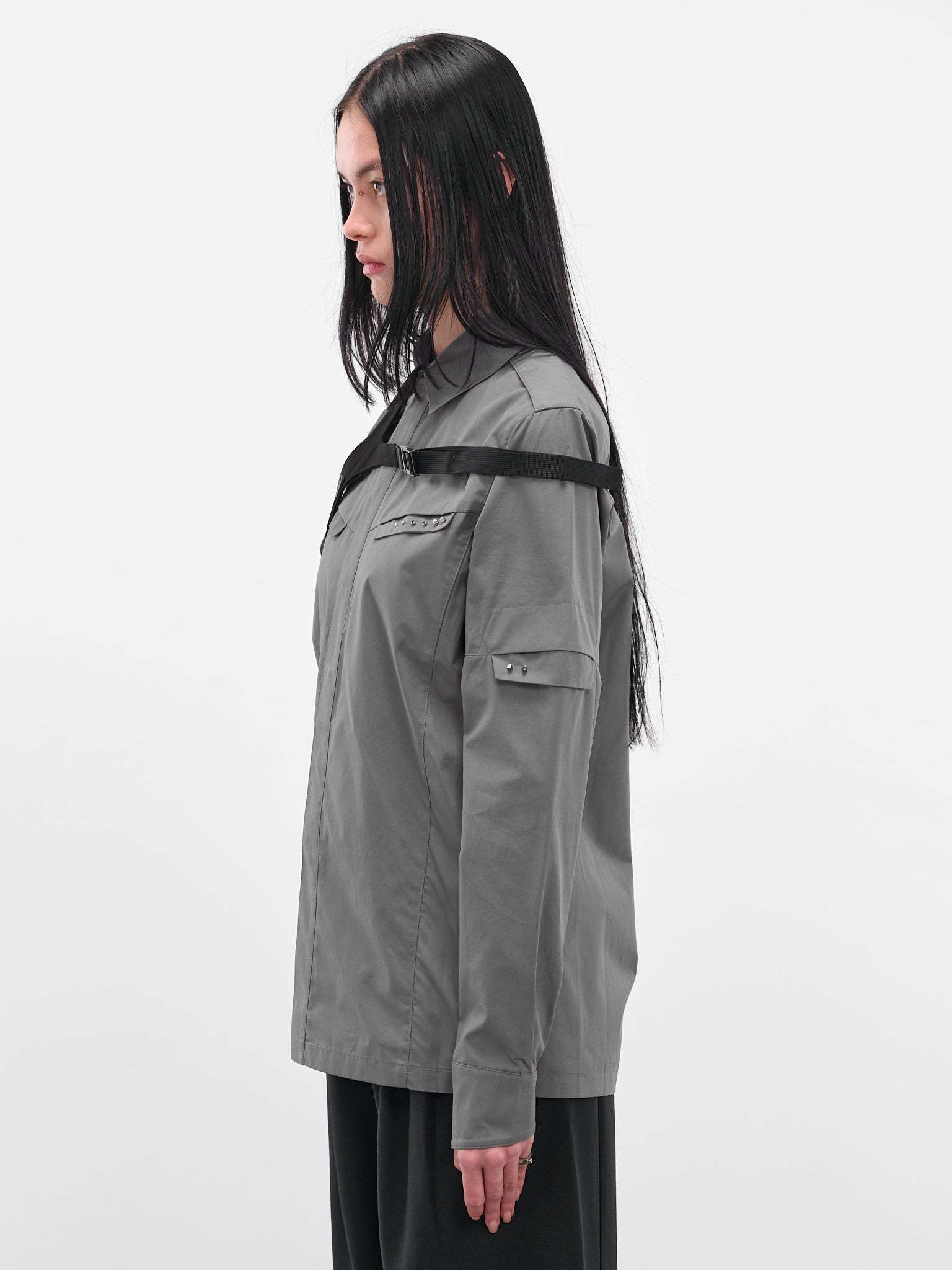 Gray Biker Shirt & Shoulder Strap - 2