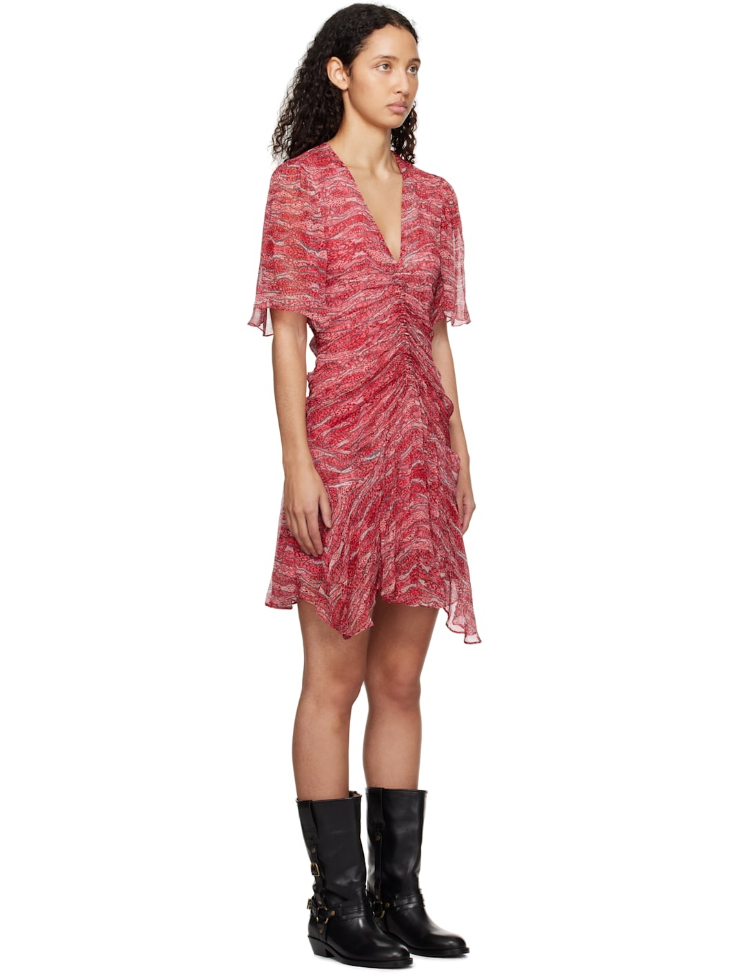 Pink & Red Vivenne Minidress - 2