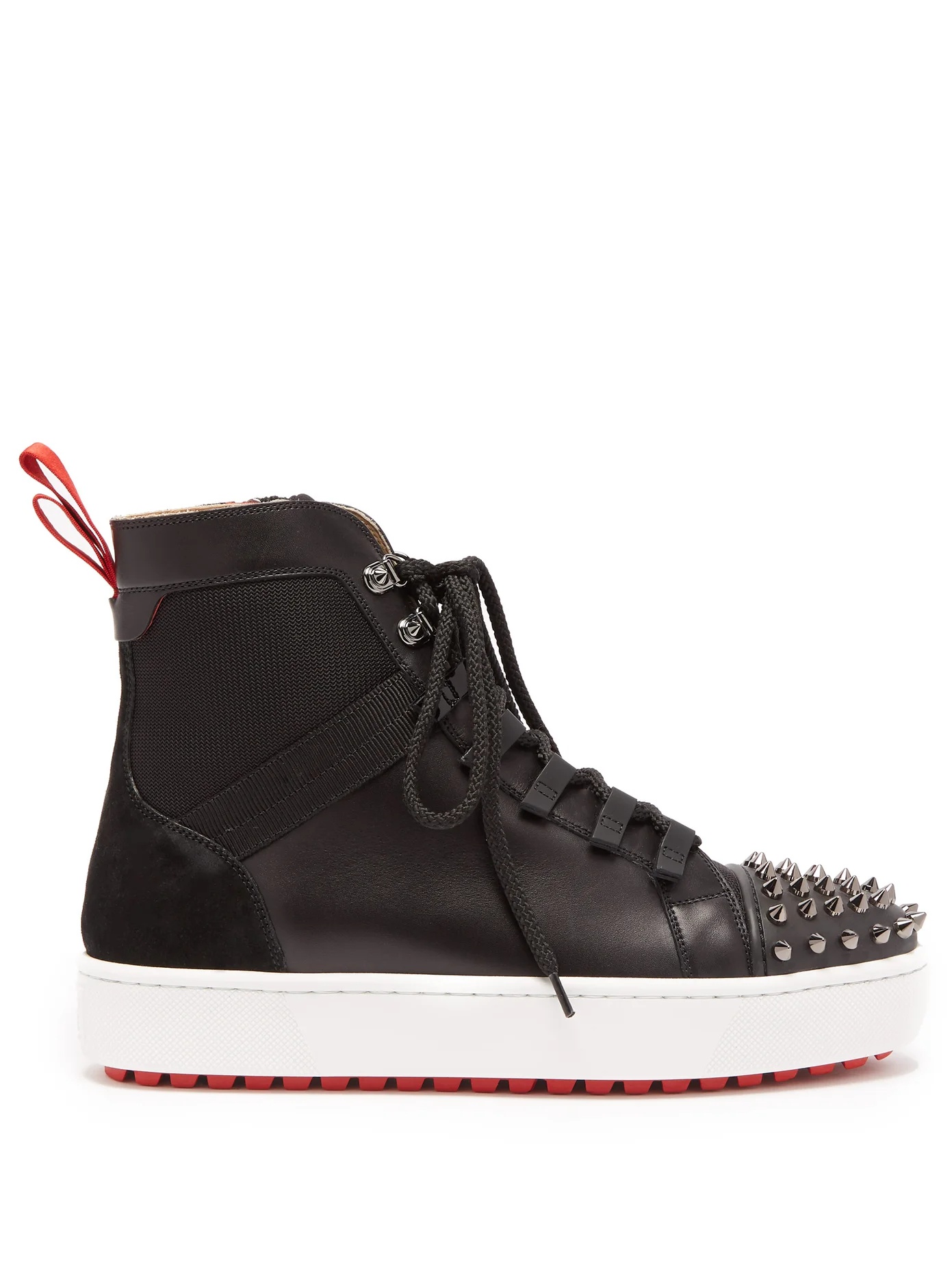 Smartic spike high-top leather trainers - 1