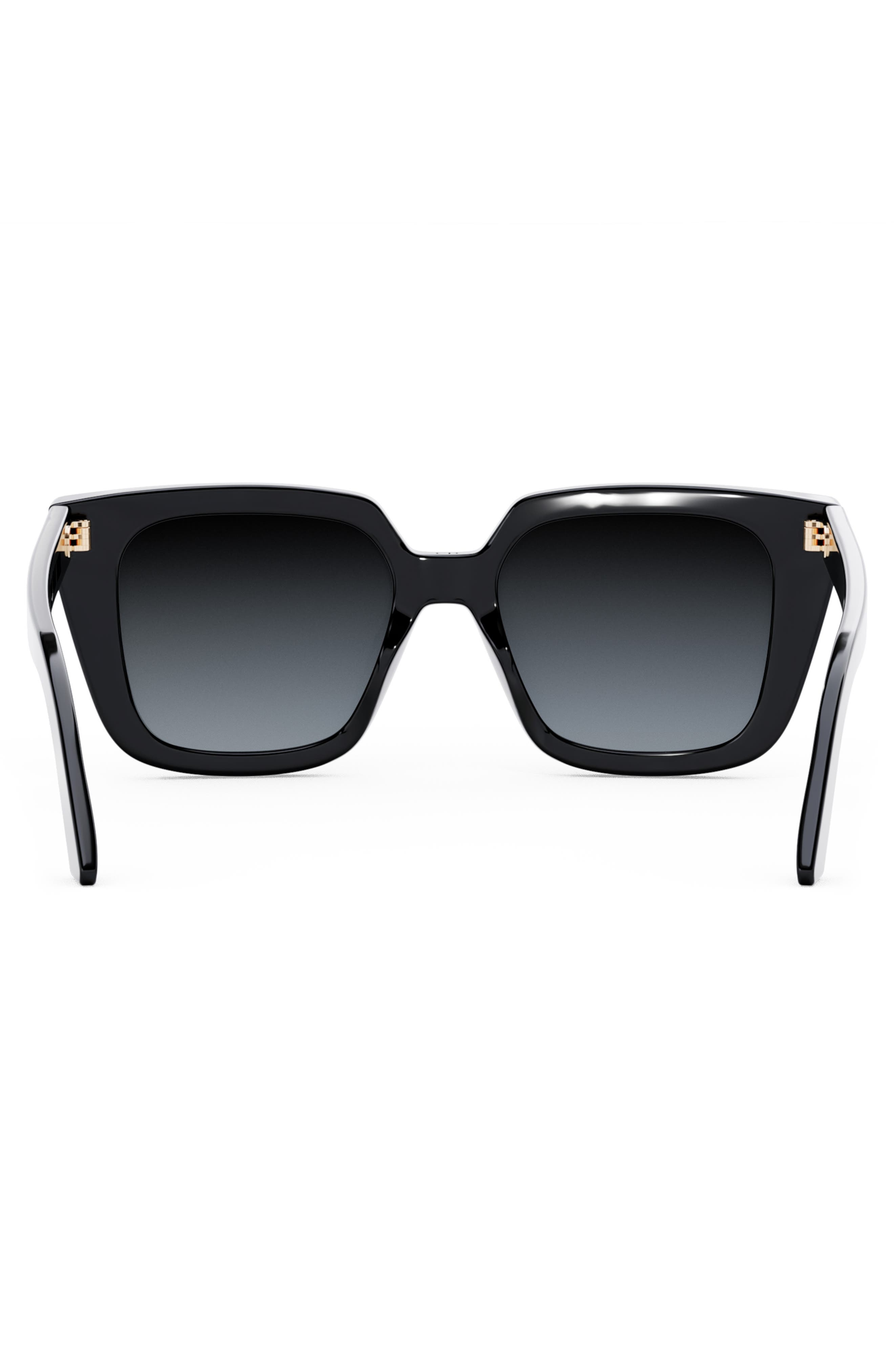 'DiorMidnight S1I 53mm Square Sunglasses in Shiny Black /Gradient Smoke at Nordstrom - 5