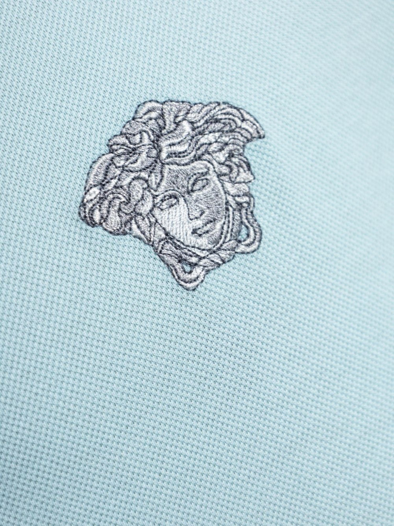 Medusa-embroidered polo shirt 5