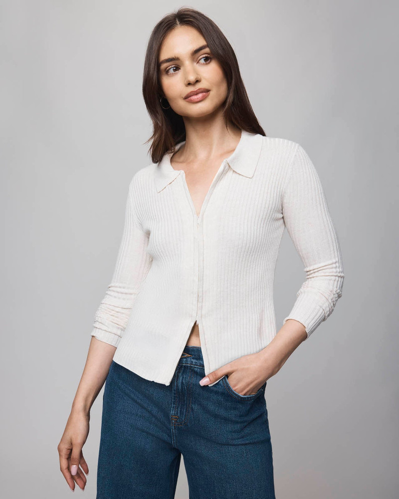 Splendid Georgie Cashblend Two-Way Zip Sweater outlook
