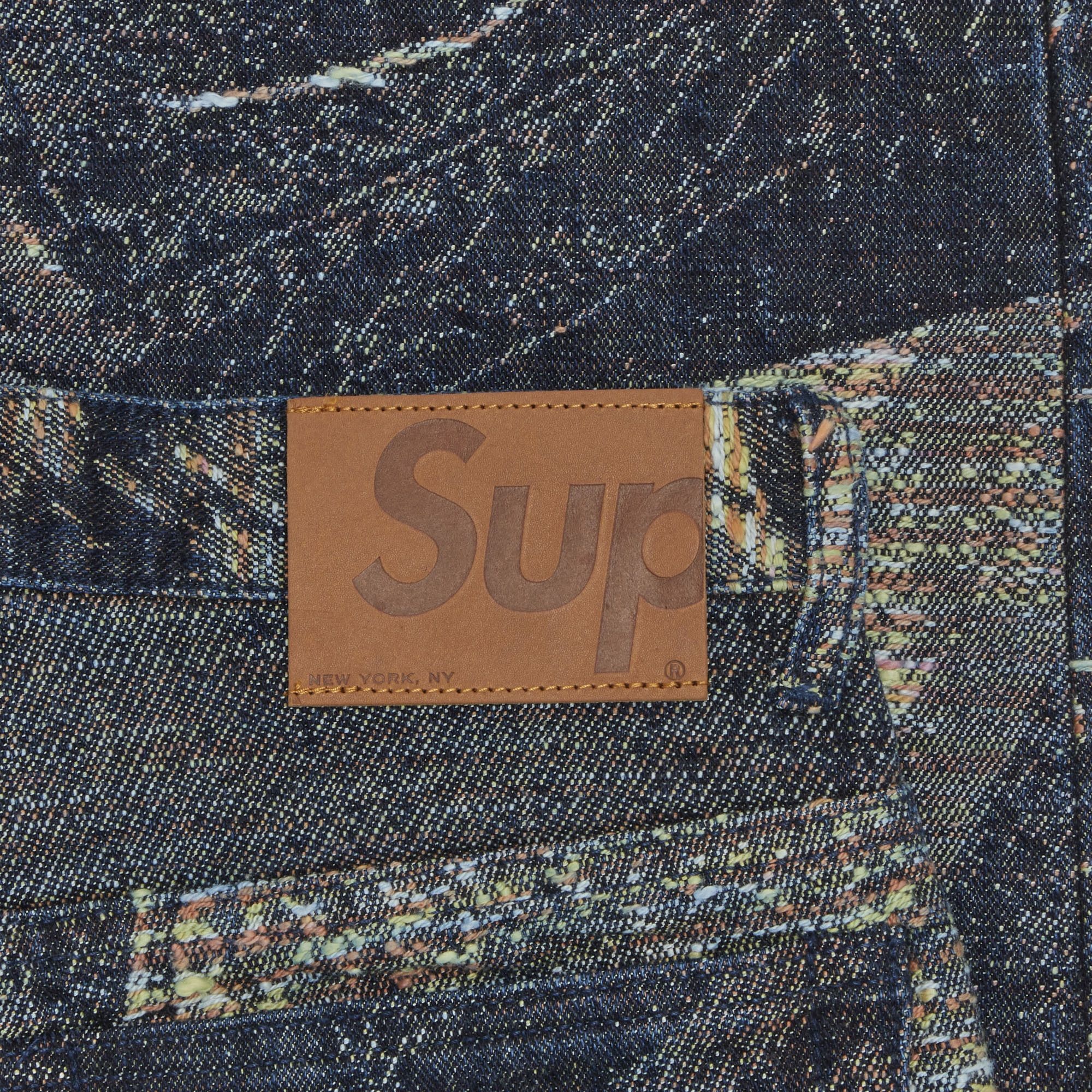 Supreme Archive Denim Jacquard Regular Jean 'Blue' - 3