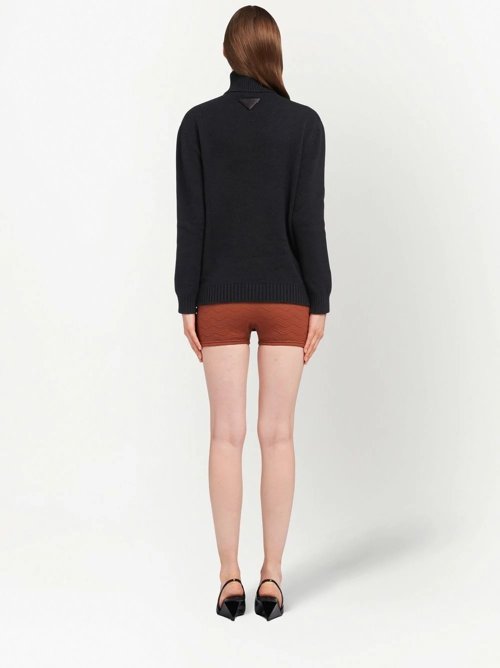 bustier structure turtleneck jumper - 3