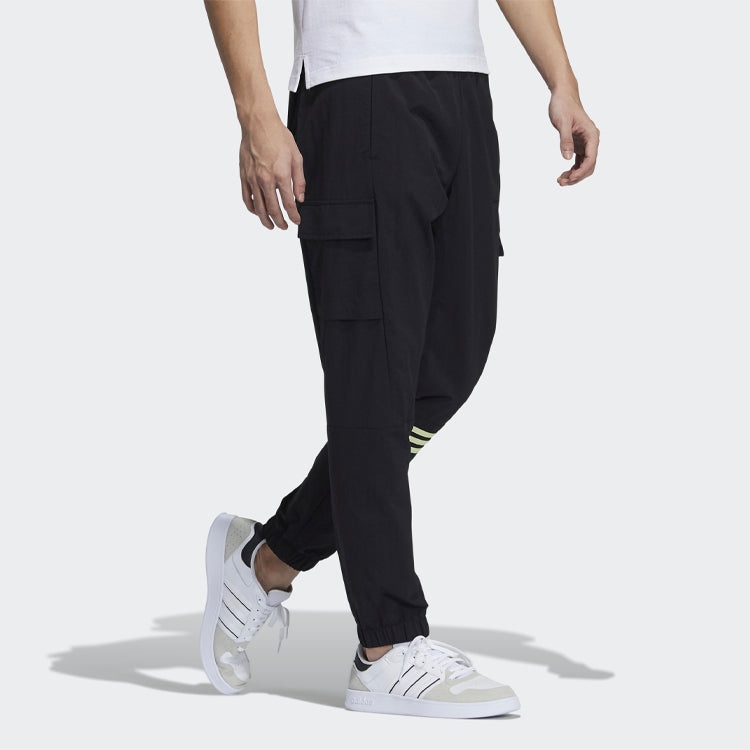 adidas neo M Ss May Wv Tp1 Casual Elastic Sports Long Pants Black GP4793 - 4