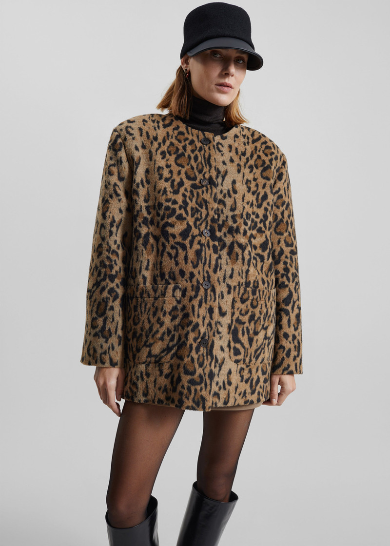 Evolene Boxy Jacket - Leopard Brown 5