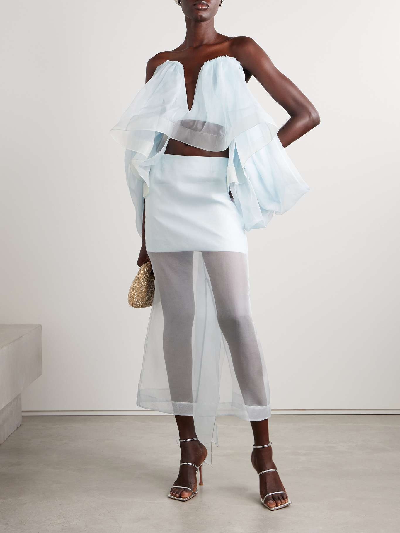 Zimmermann CRUSH LAYERED PENCIL SKIRT | REVERSIBLE