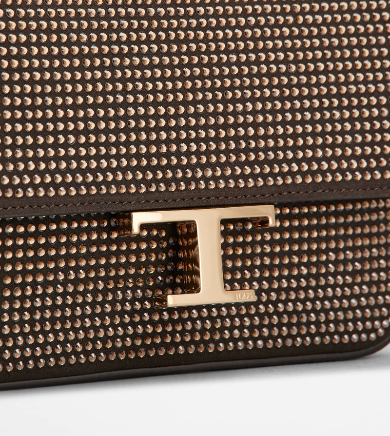 T TIMELESS FLAP BAG IN SUEDE MICRO - BROWN 4