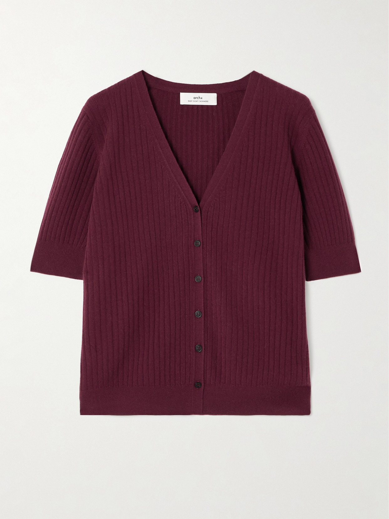 Katya Ribbed Cashmere Cardigan - 1