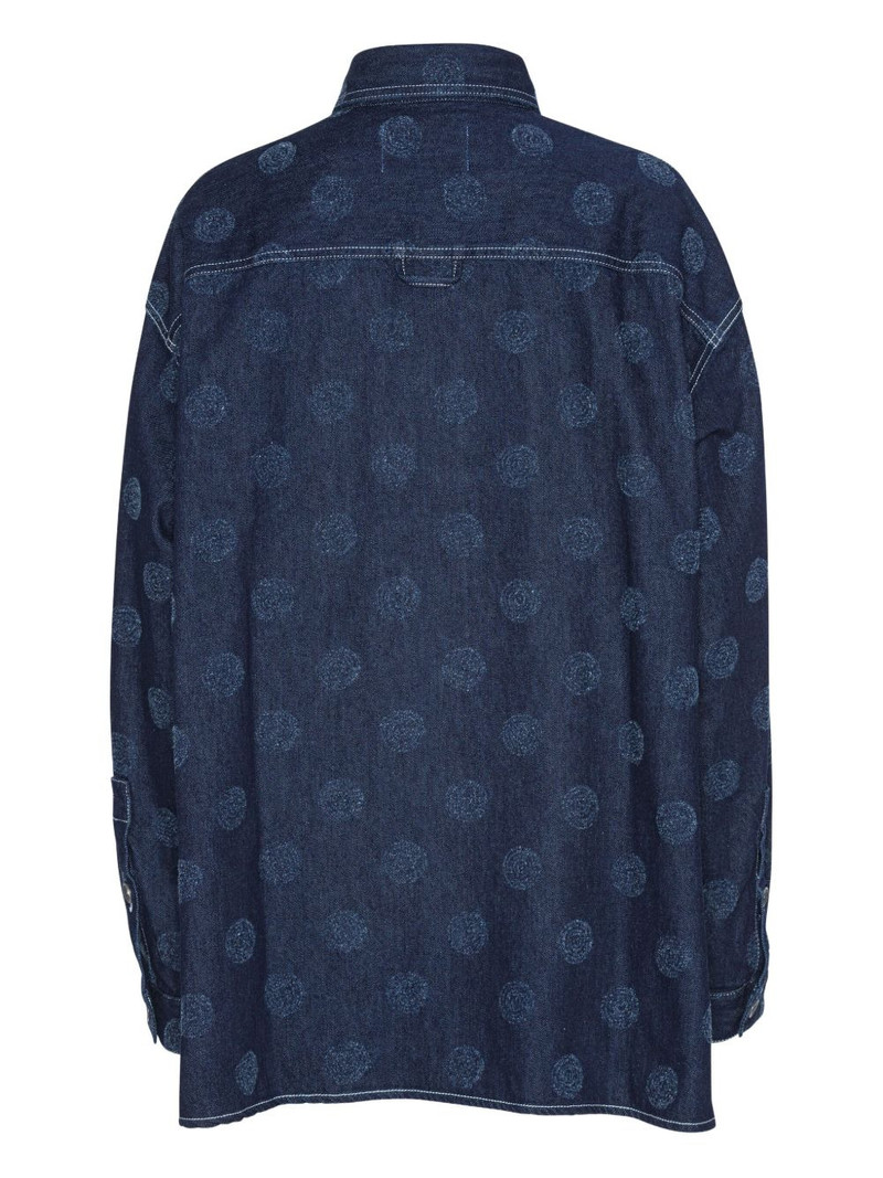 HENRIK VIBSKOV needle-punch dotted denim shirt outlook