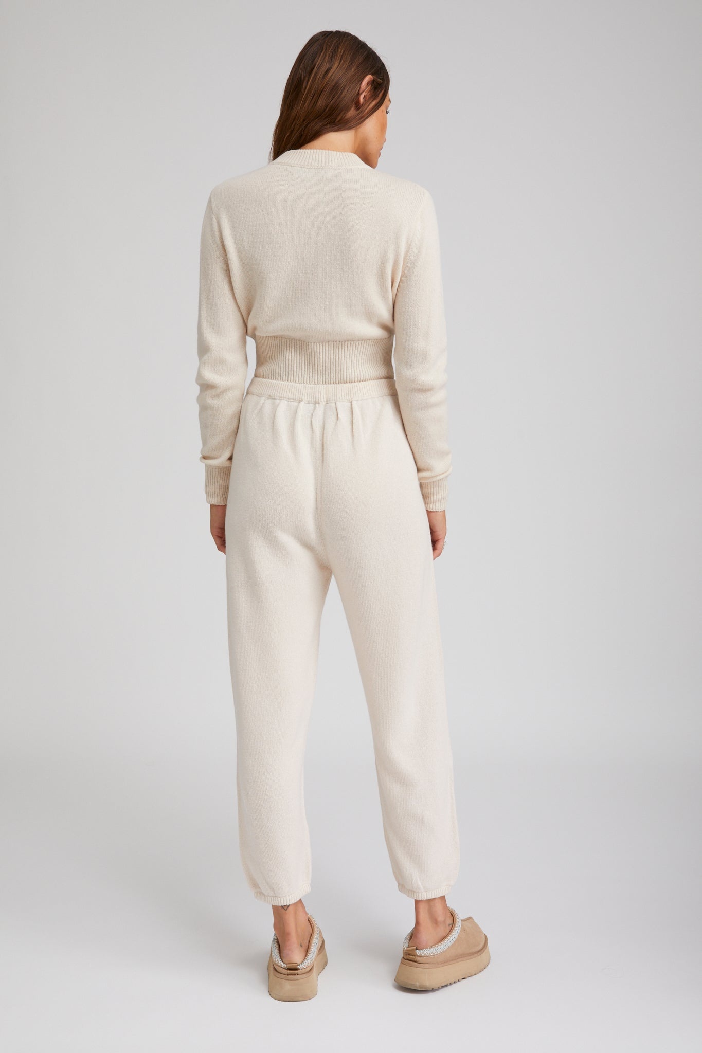 VINTAGE WHITE CASHMERE CROPPED SWEATER - 3