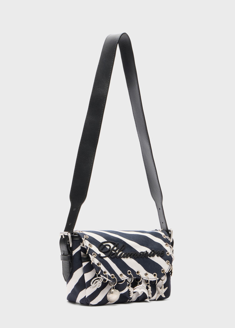 Blumarine MINI MESSENGER SHOULDER BAG IN PRINTED CANVAS outlook