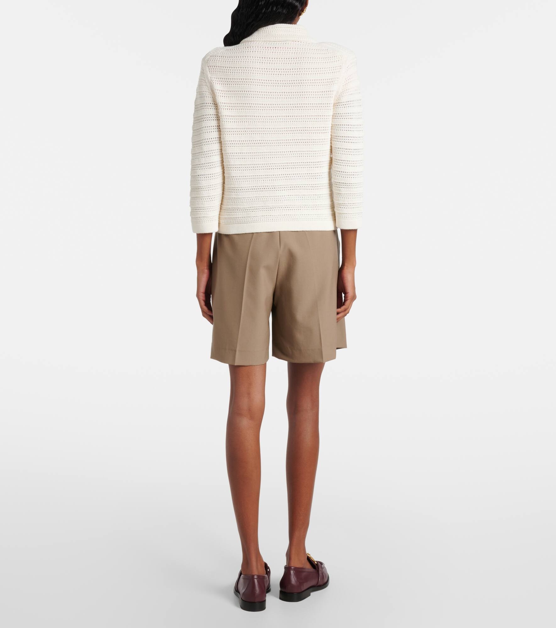 Precise Pointelle cotton-blend cardigan - 3