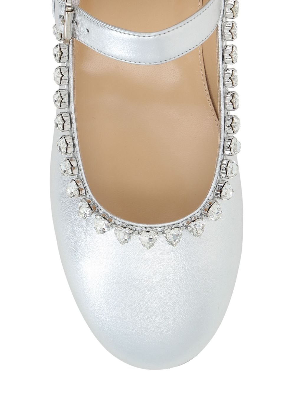 Audrey crystal-embellished ballet pumps - 4