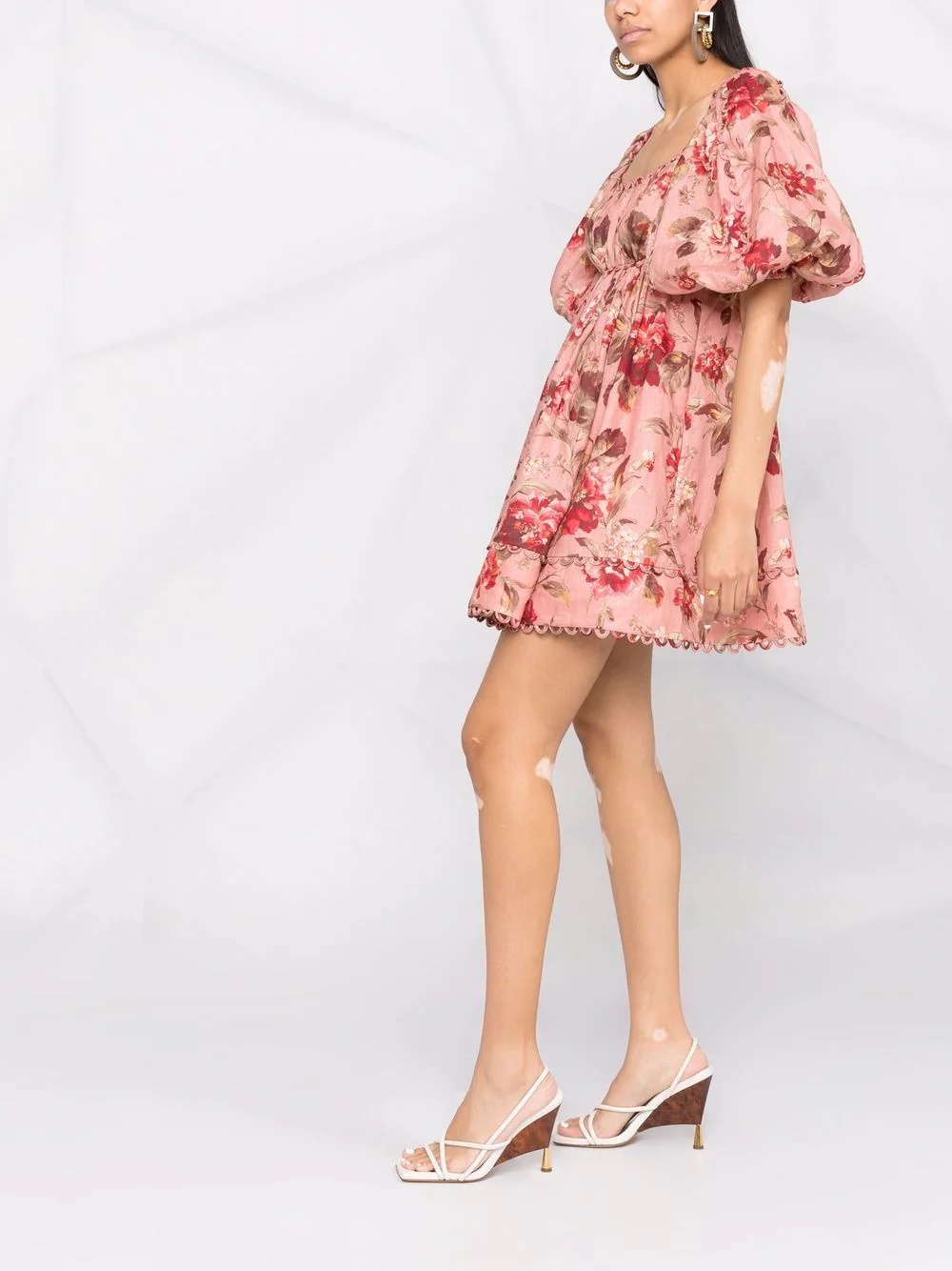 floral-print empire-waist dress - 4