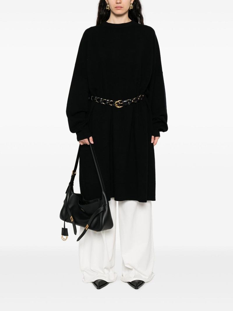 extreme cashmere round-neck ribbed sweater dress outlook