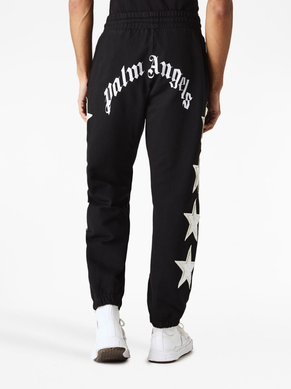 star-patch cotton track pants - 3