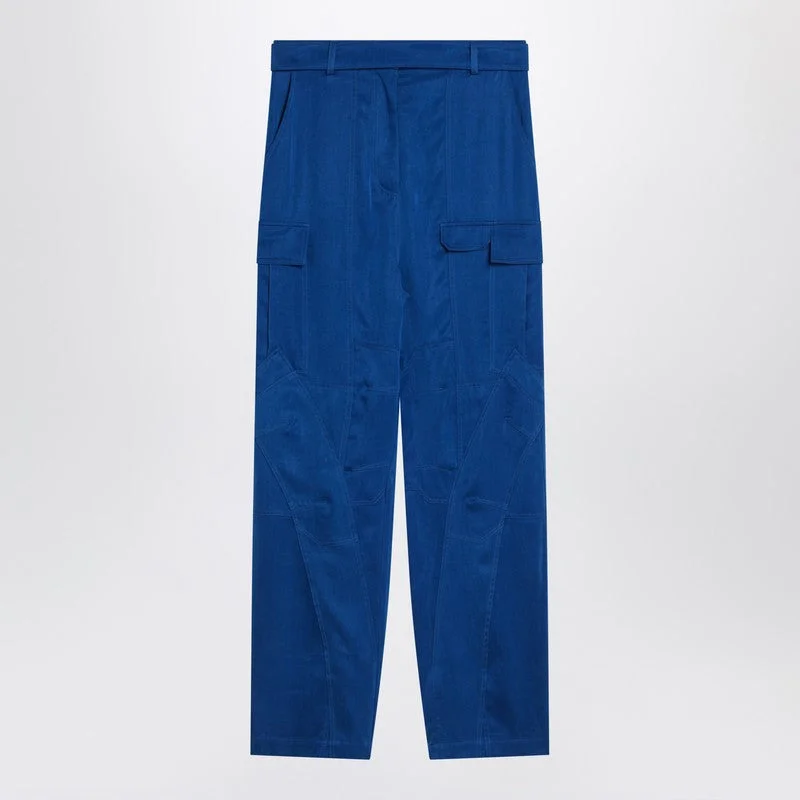 Ferragamo Electric Blue Cargo Trousers Women - 1