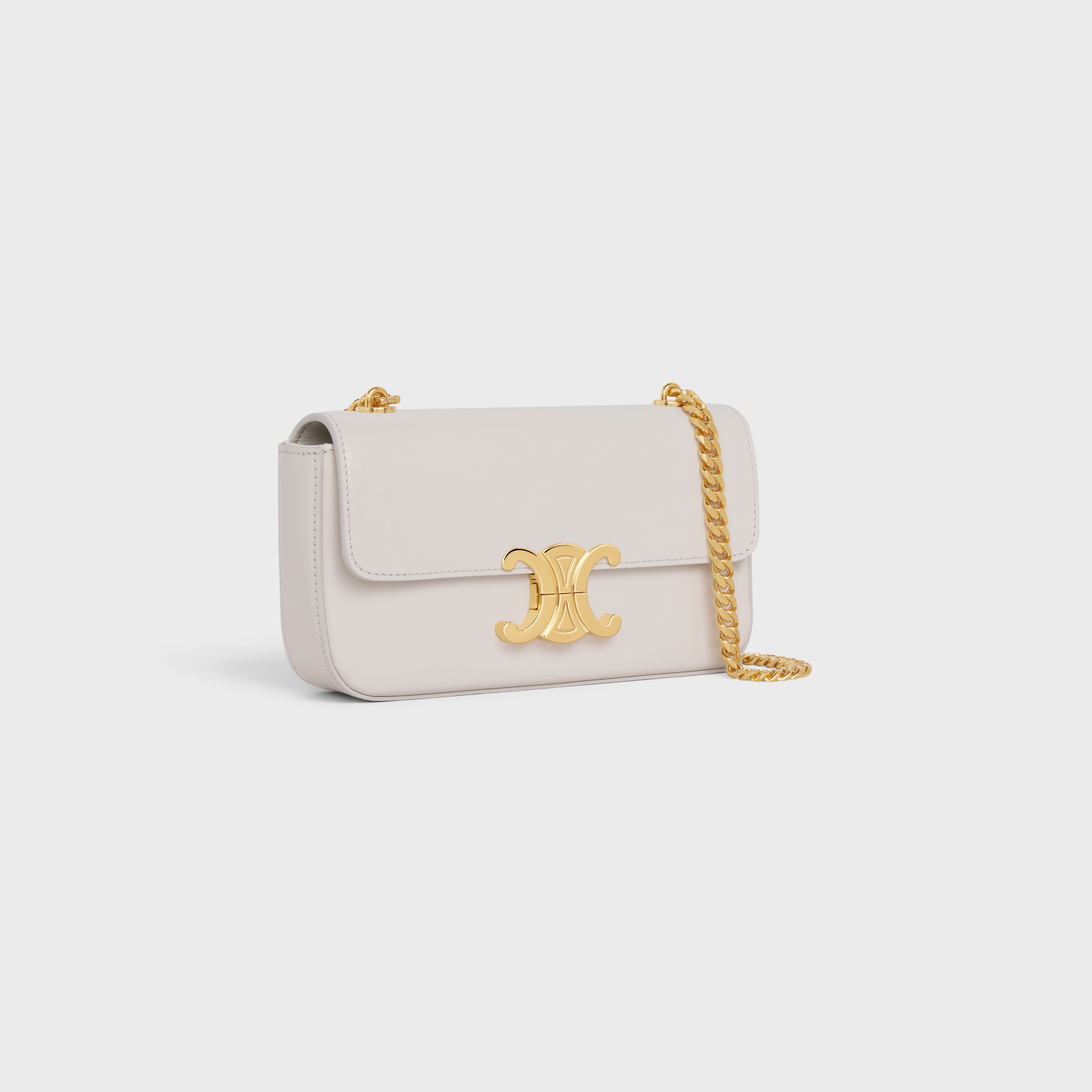 CHAIN SHOULDER BAG triomphe in shiny calfskin - 2